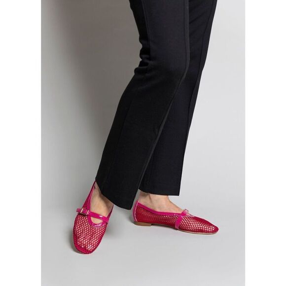 Anthropologie FABIO RUSCONI Marilu Mesh Ballet Flats size EU 40 US 10 Fucshia Pa - Picture 5 of 14